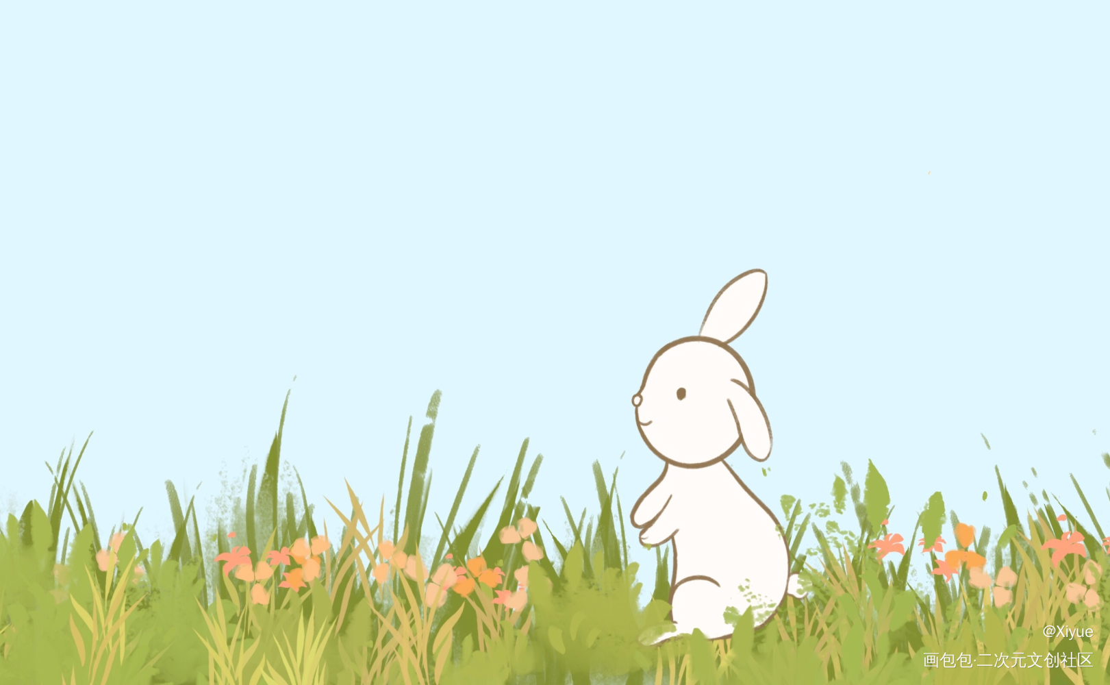Day2 兔兔_板绘绘画作品