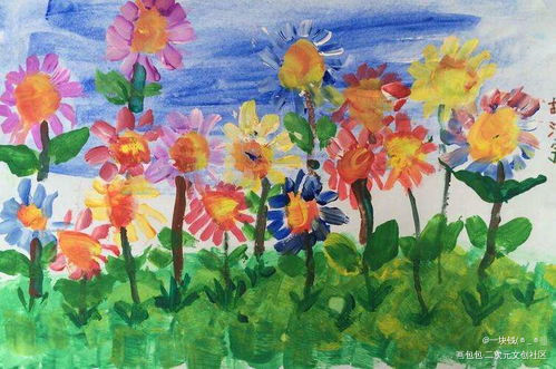 百花齐放_手绘绘画作品