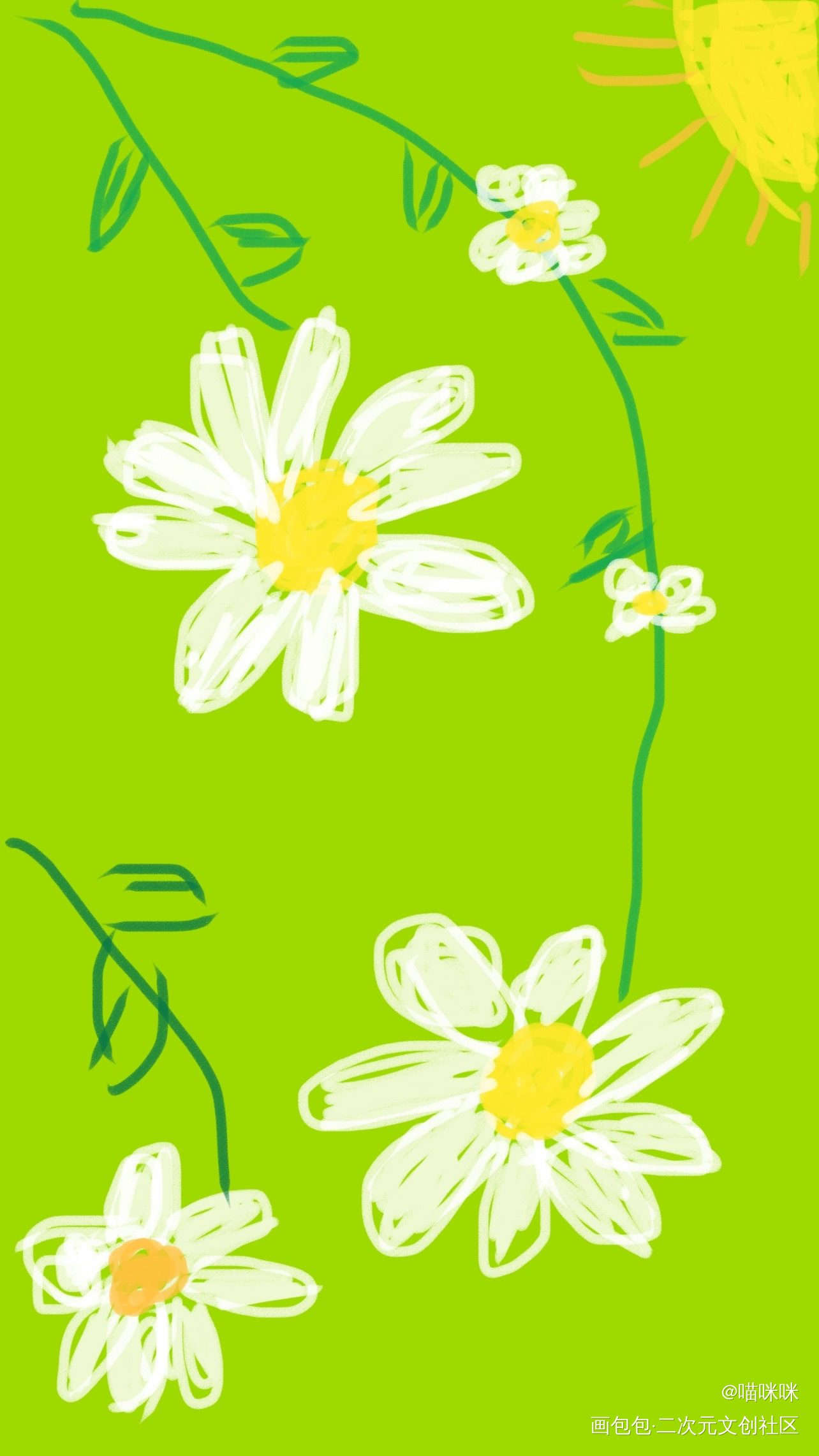 春日的花_春日绘画作品