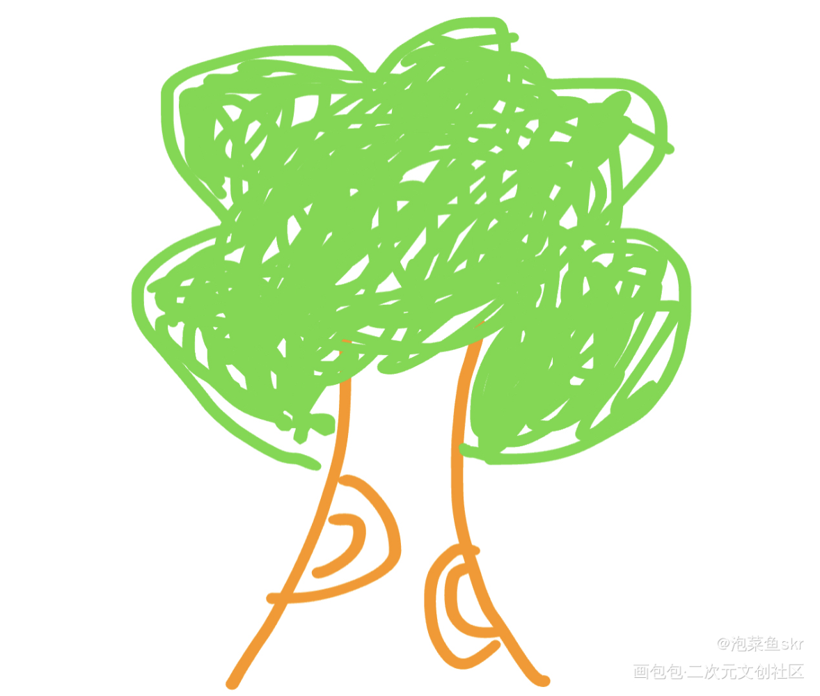 今日份春天的树～_插画唤醒春日主题打卡绘画作品