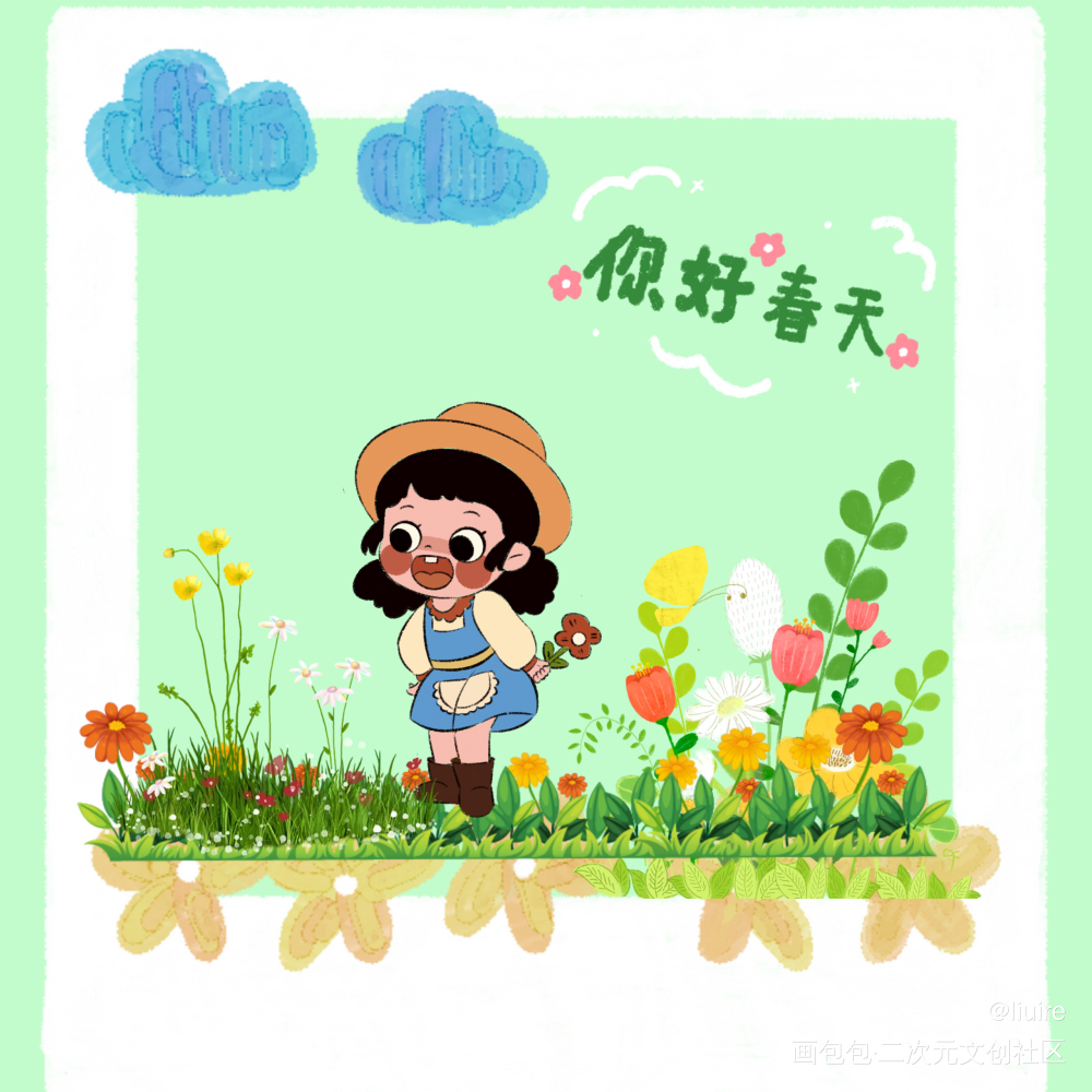春天_手绘绘画作品