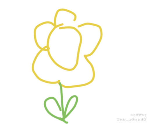 春天的小花花_手绘绘画作品