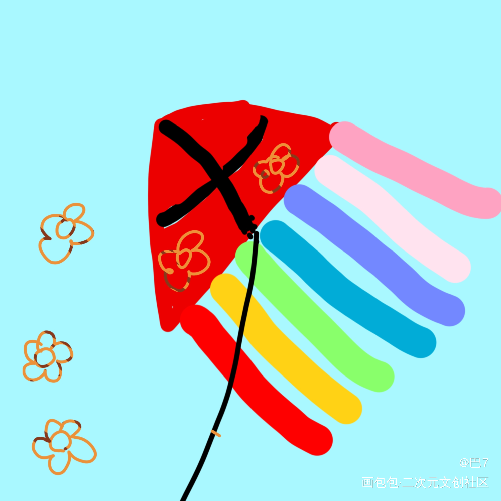 春天_手绘绘画作品