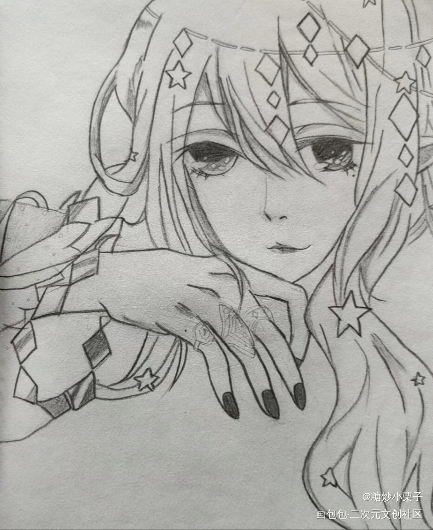 鲜花配美人_手绘平涂我要上首推我要上首页绘画作品