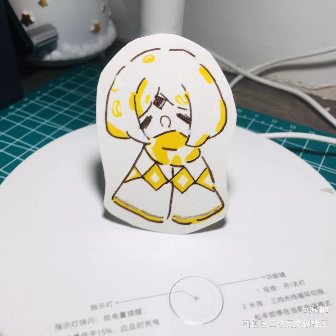 有点呆呆的_手绘Q版小人绘画作品