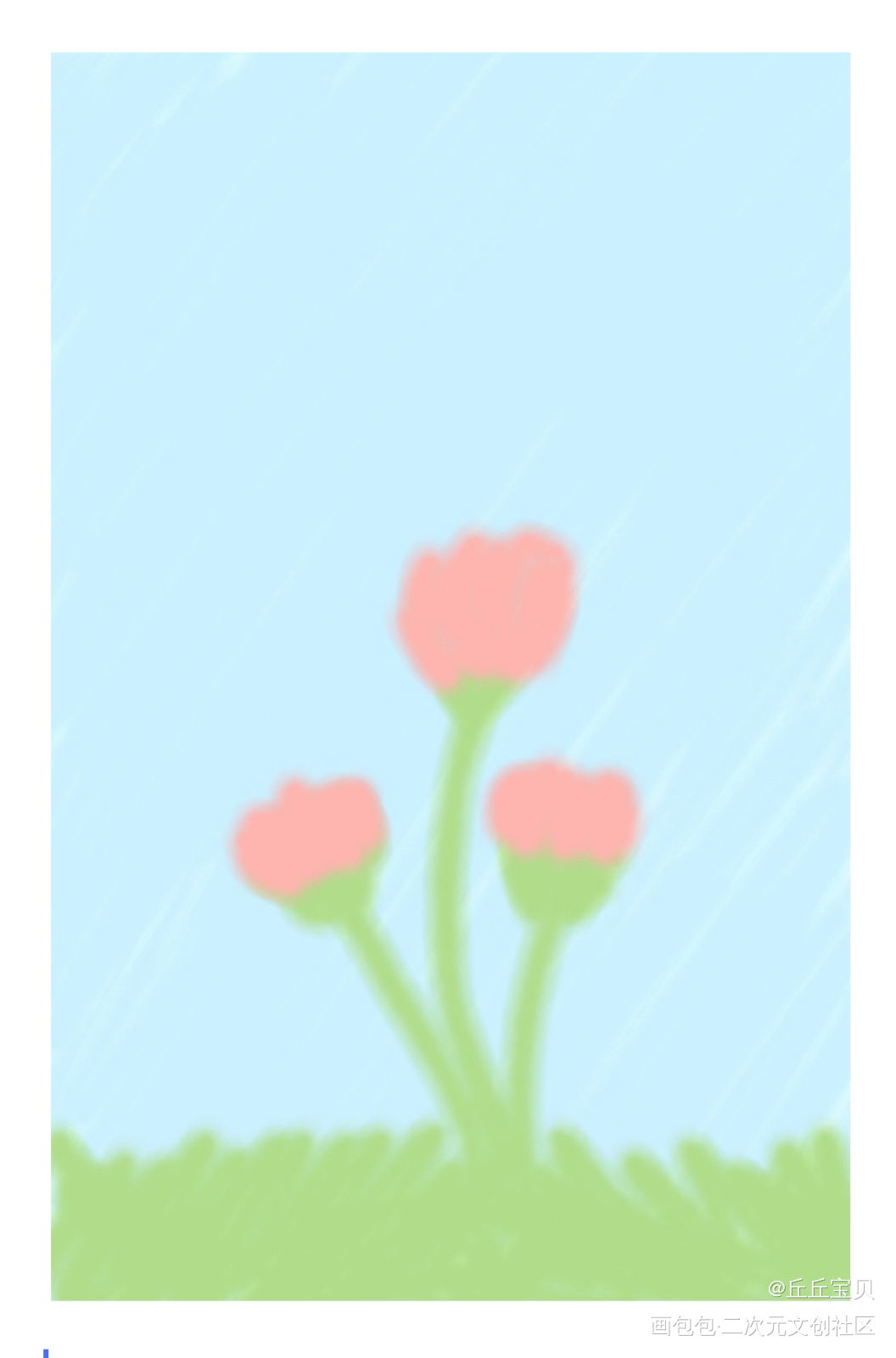 春_手绘平涂绘画作品