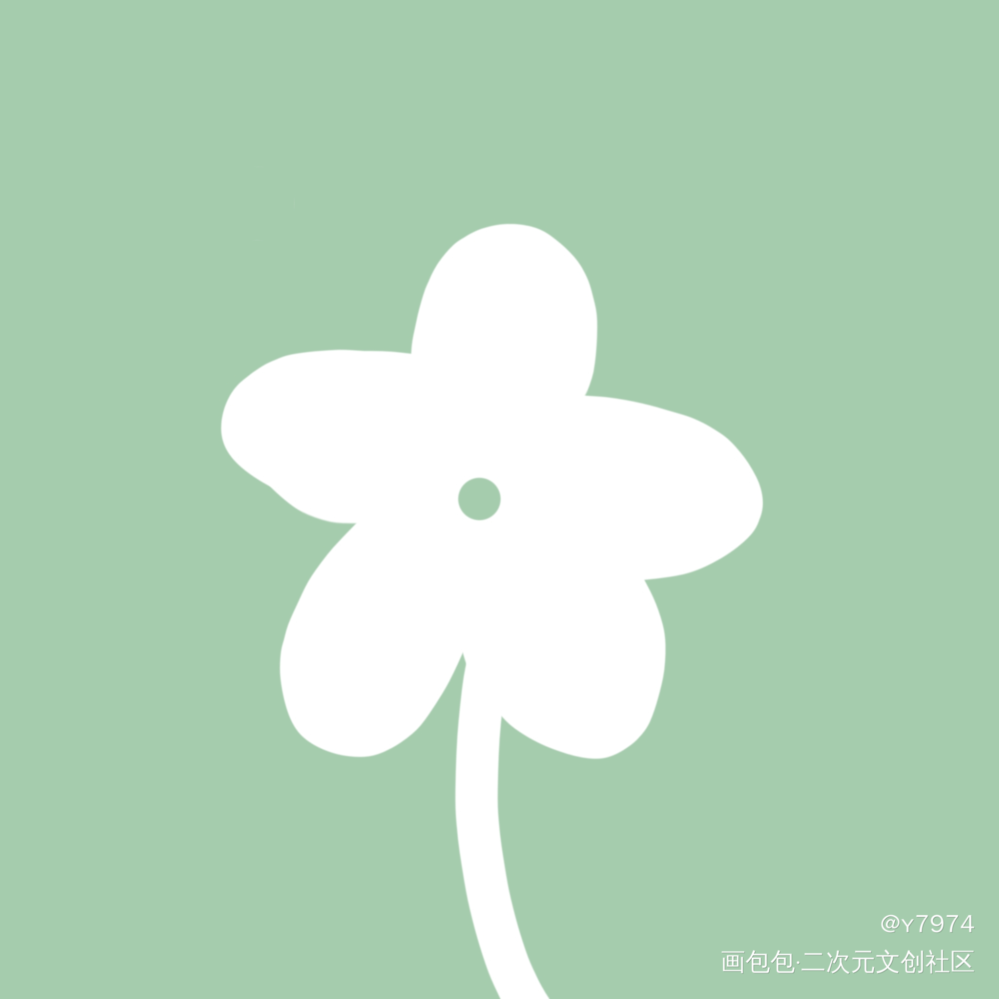 薄荷味_手绘绘画作品