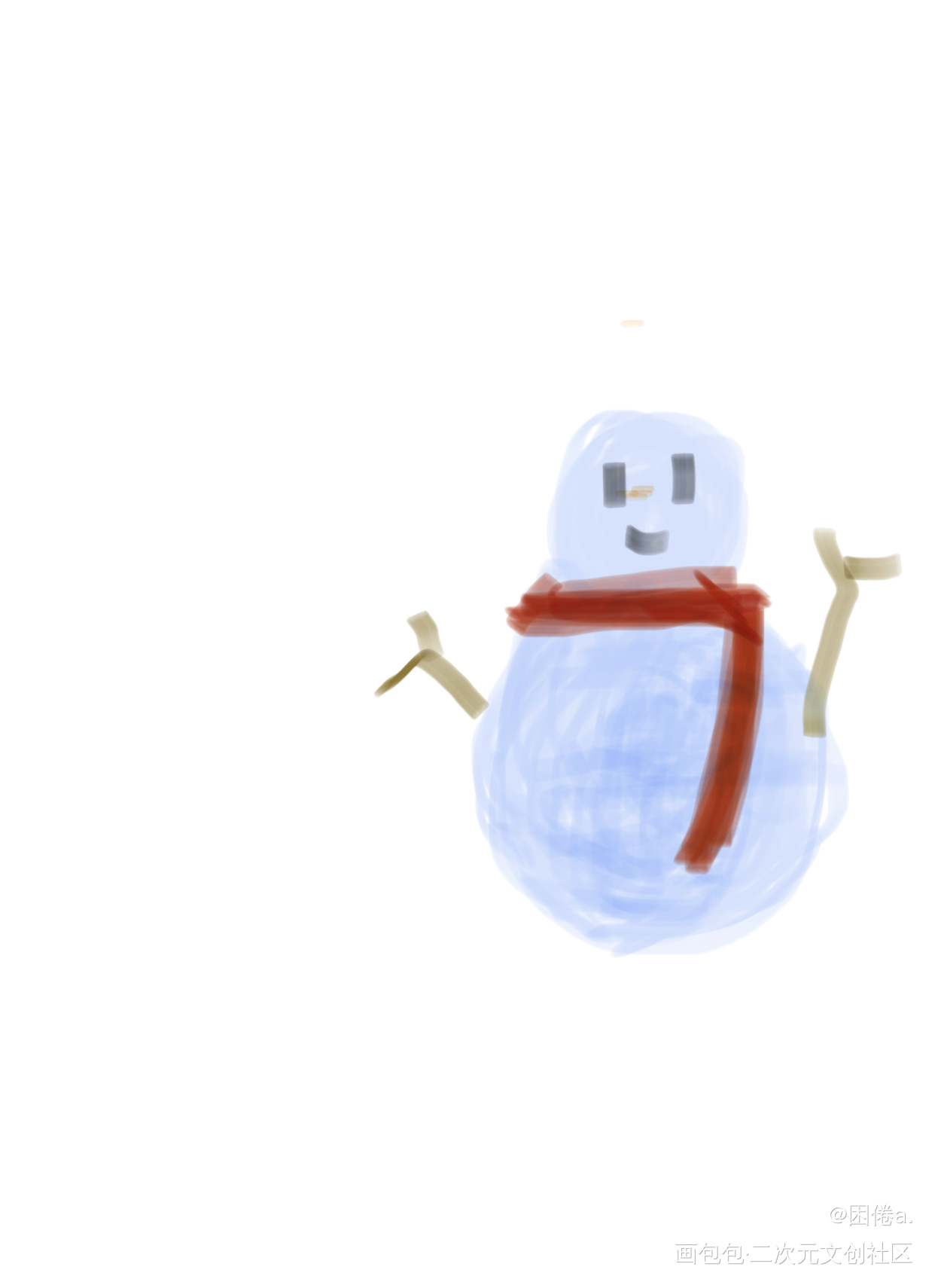 snowman_手绘绘画作品