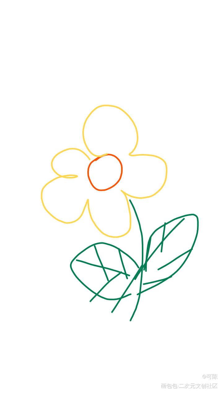 春天的小花_手绘绘画作品