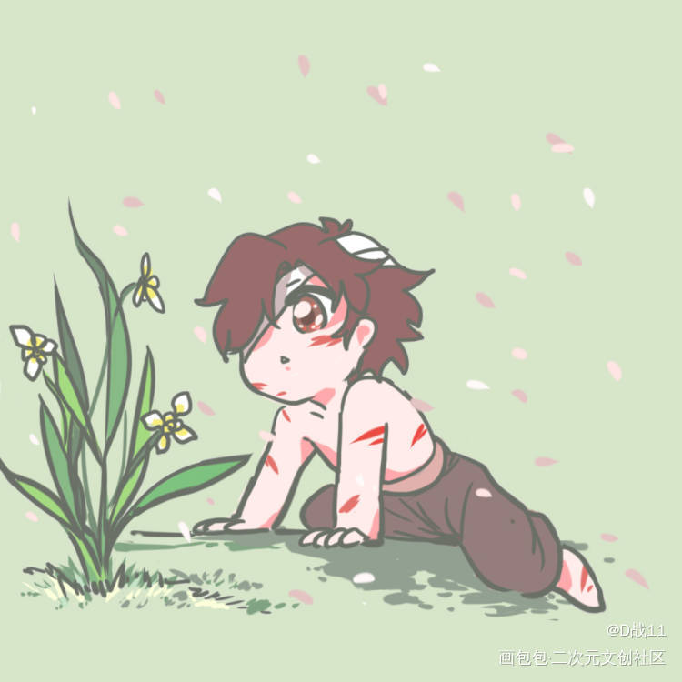 春日某天，他的?开了_花怜花城绘画作品