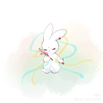 太子悦神兔_天官赐福花怜拟兽谢怜绘画作品