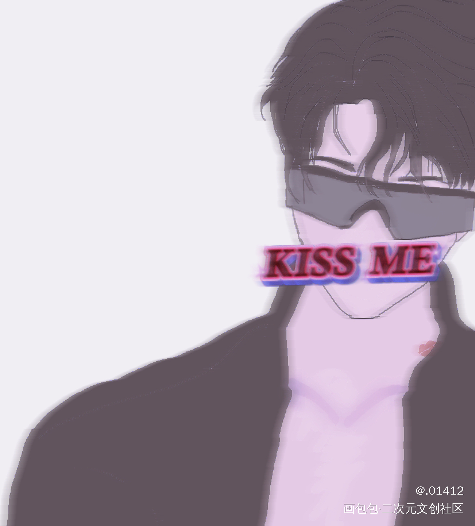 kiss me！！！_简隋英绘画作品