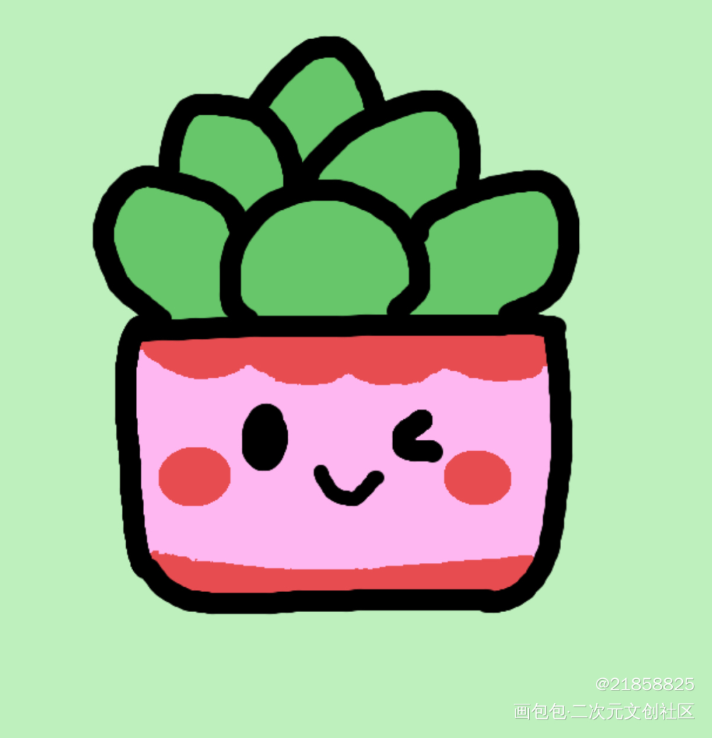 春天_平涂绘画作品