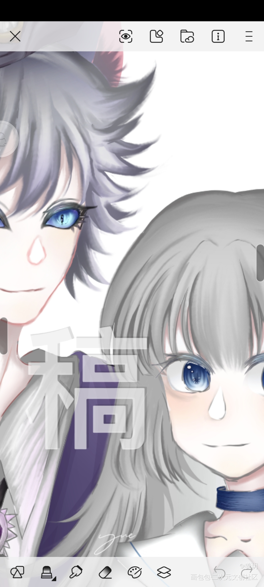 稿子_稿子梦女指绘约稿绘画作品