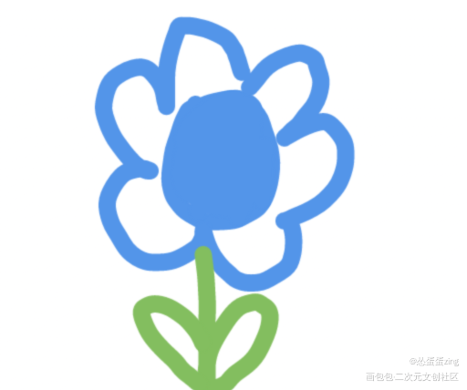 春天的小花花_手绘绘画作品