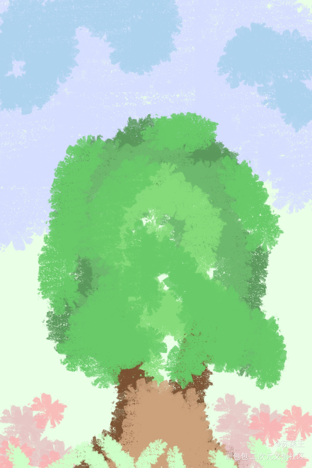 春天2_手绘绘画作品