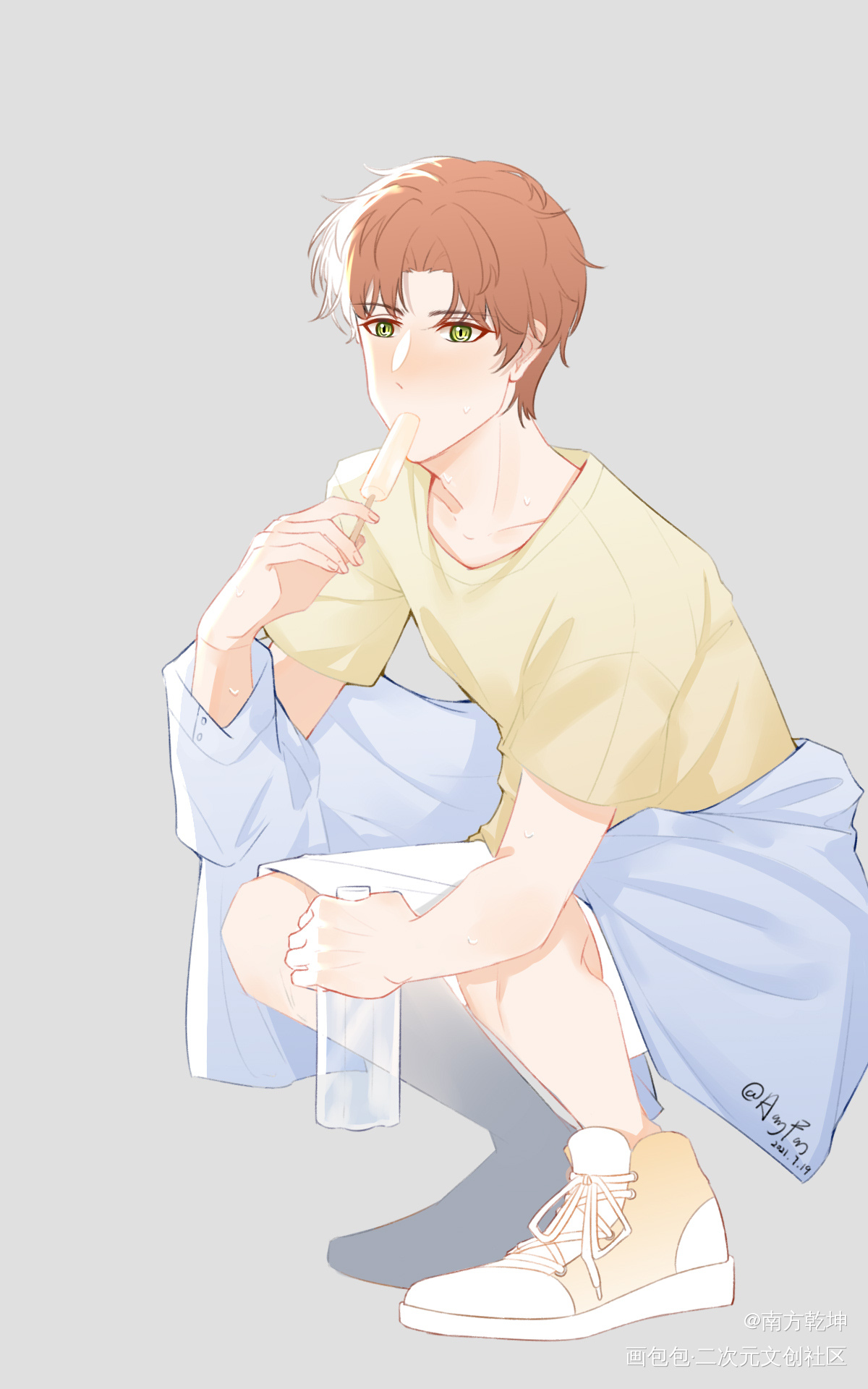 夏天来了_光与夜之恋平涂夏鸣星绘画作品