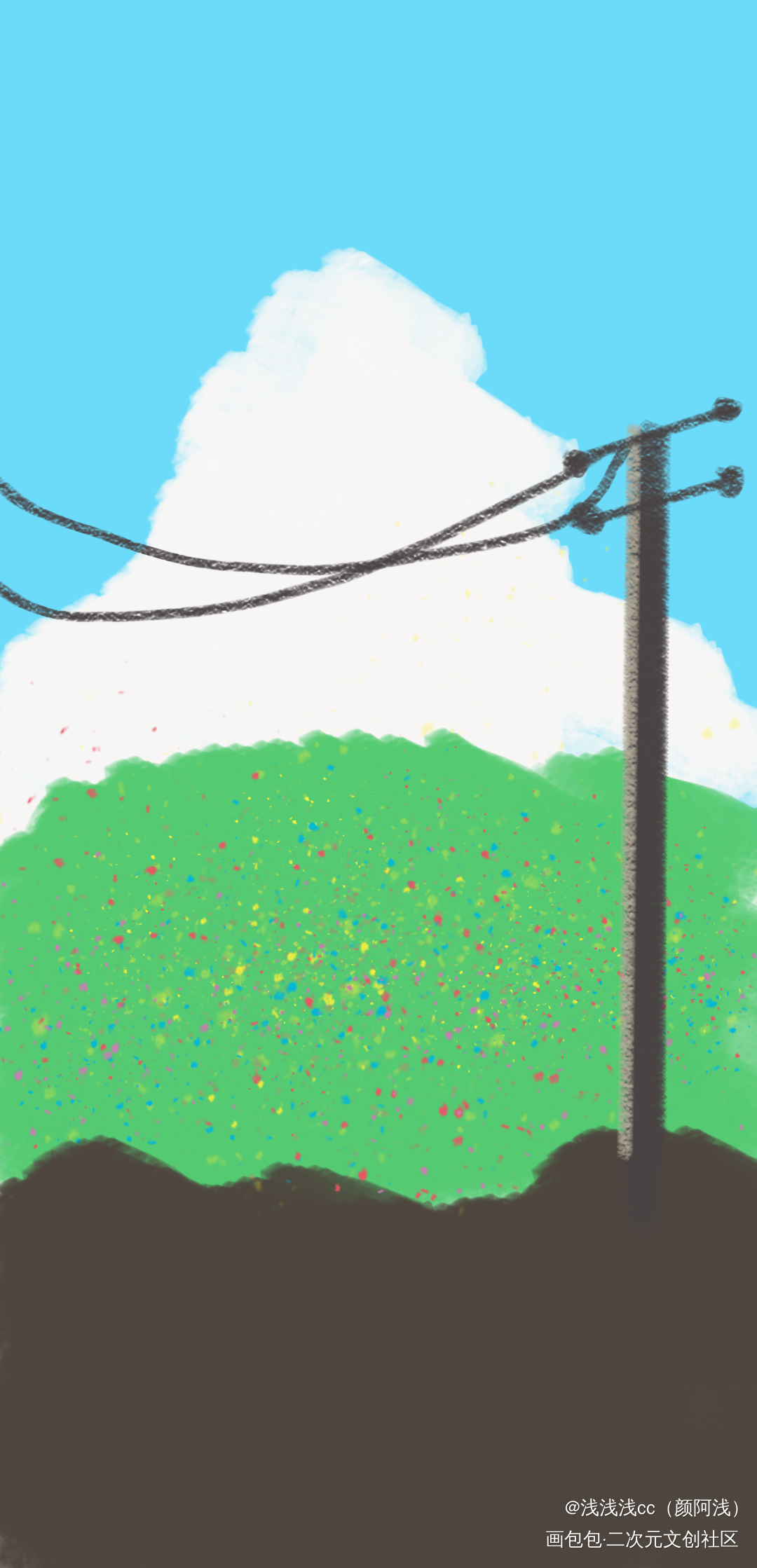 春天_手绘绘画作品
