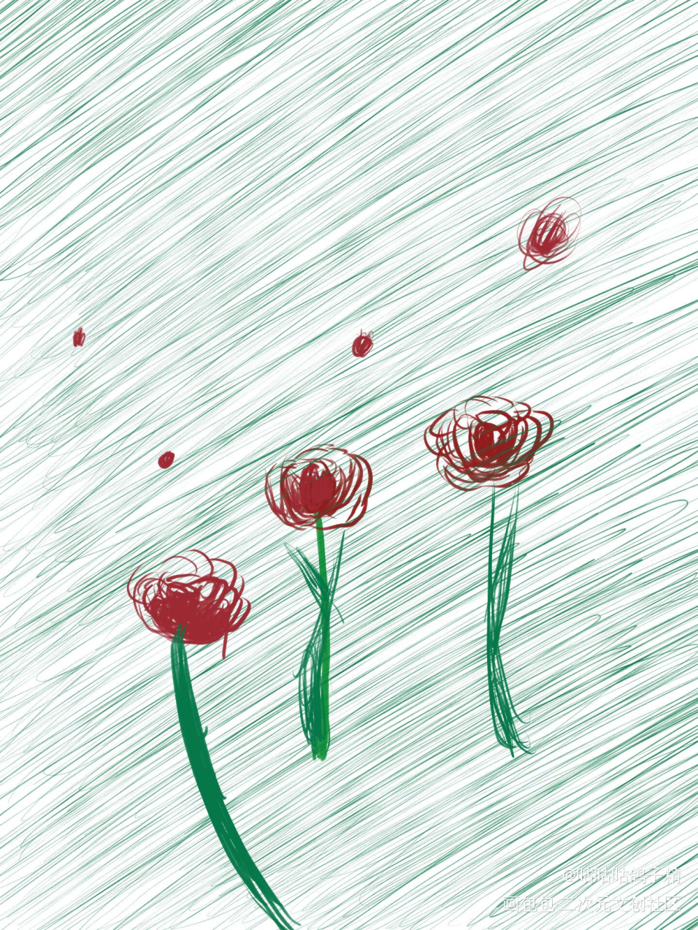 春花_手绘绘画作品