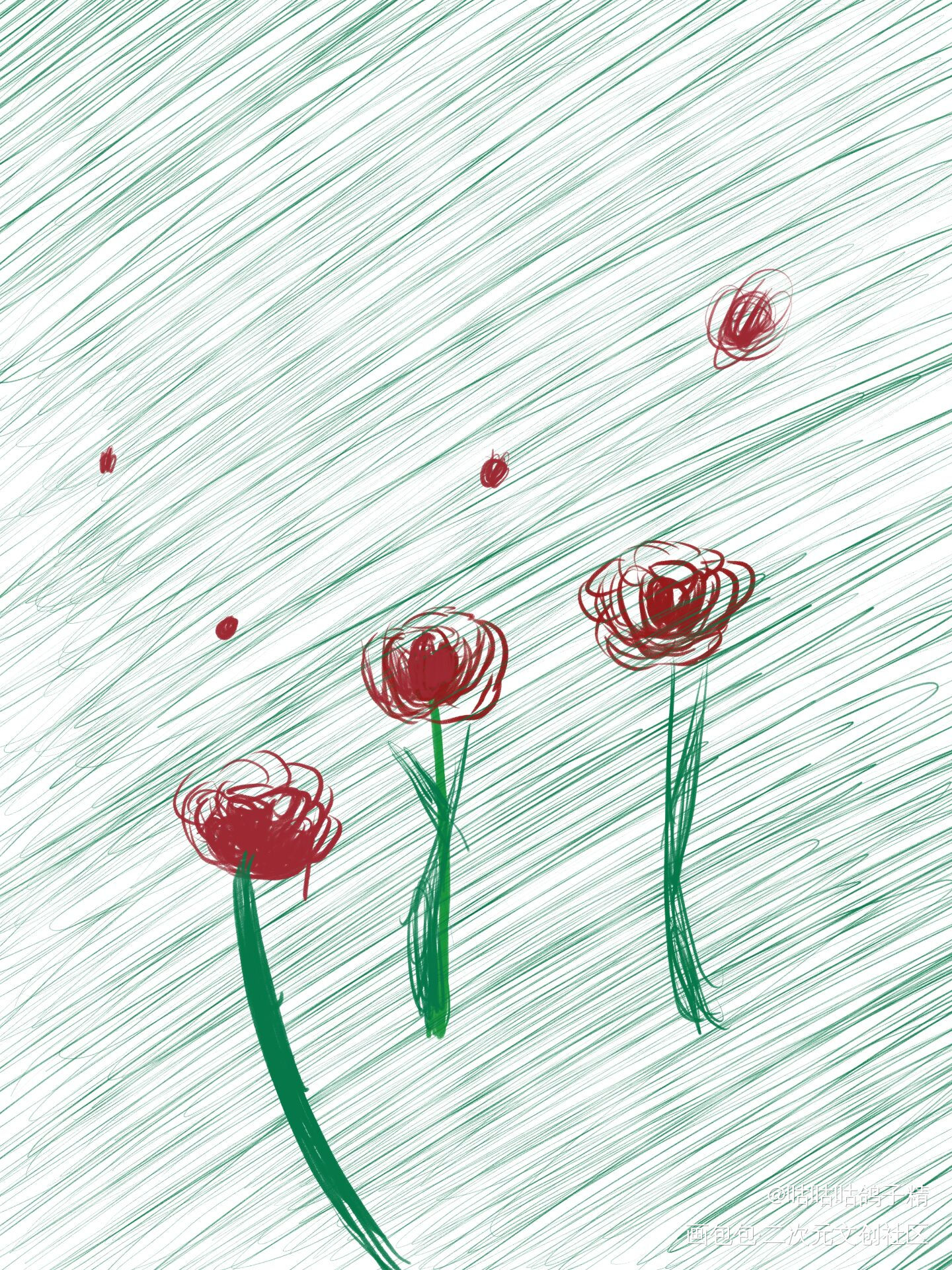 春花_手绘绘画作品
