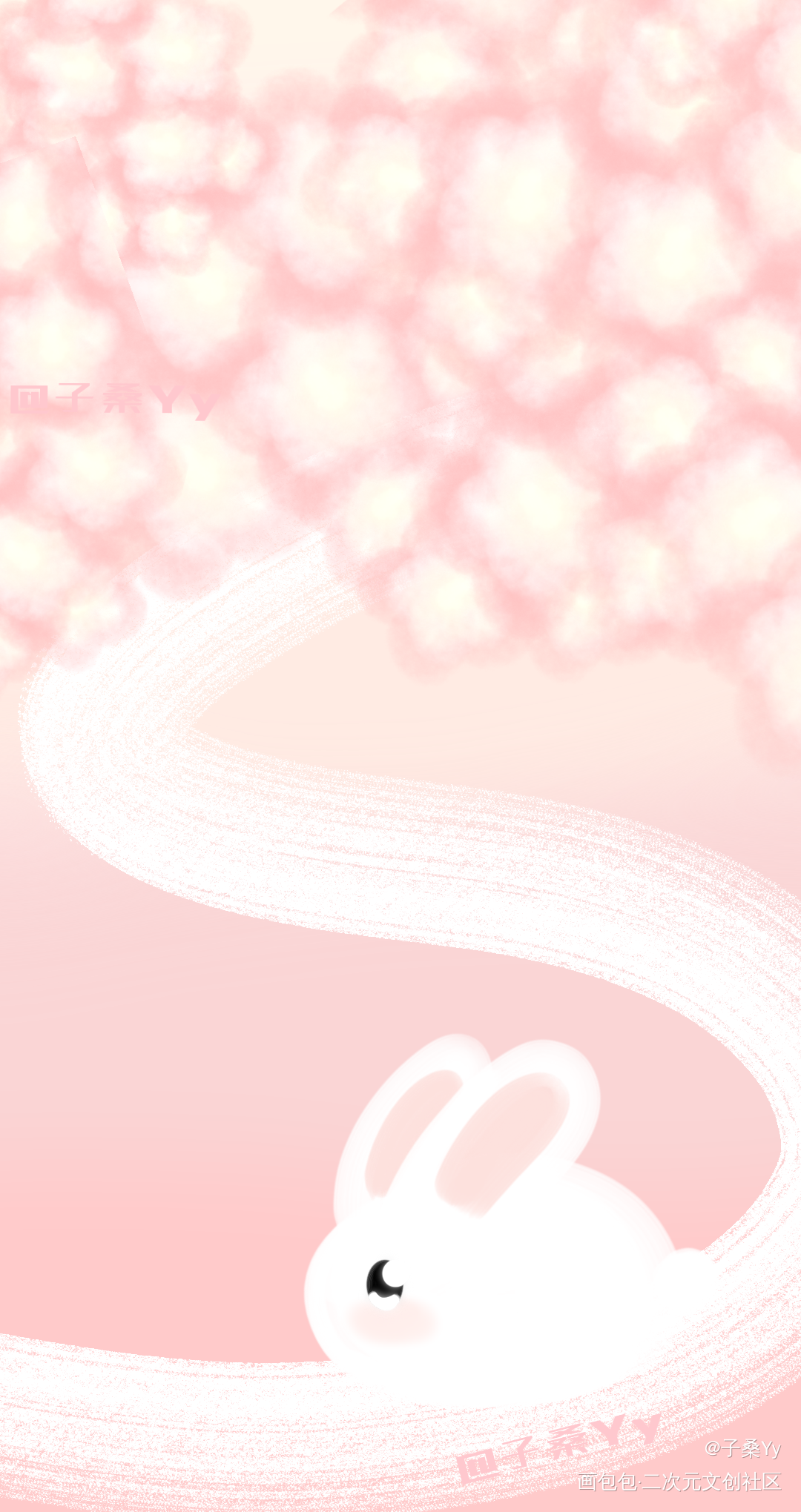 春天里的兔怜_天官赐福花怜谢怜Q版墨香铜臭绘画作品