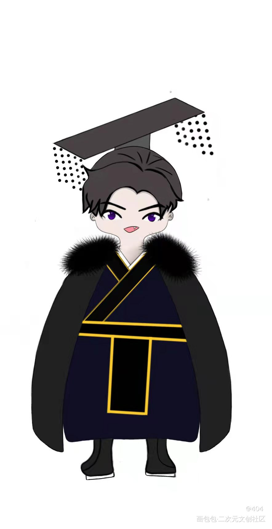本座不姓踏_二哈和他的白猫师尊燃晚Q版绘画作品