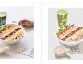记录一顿轻食_绘画作品