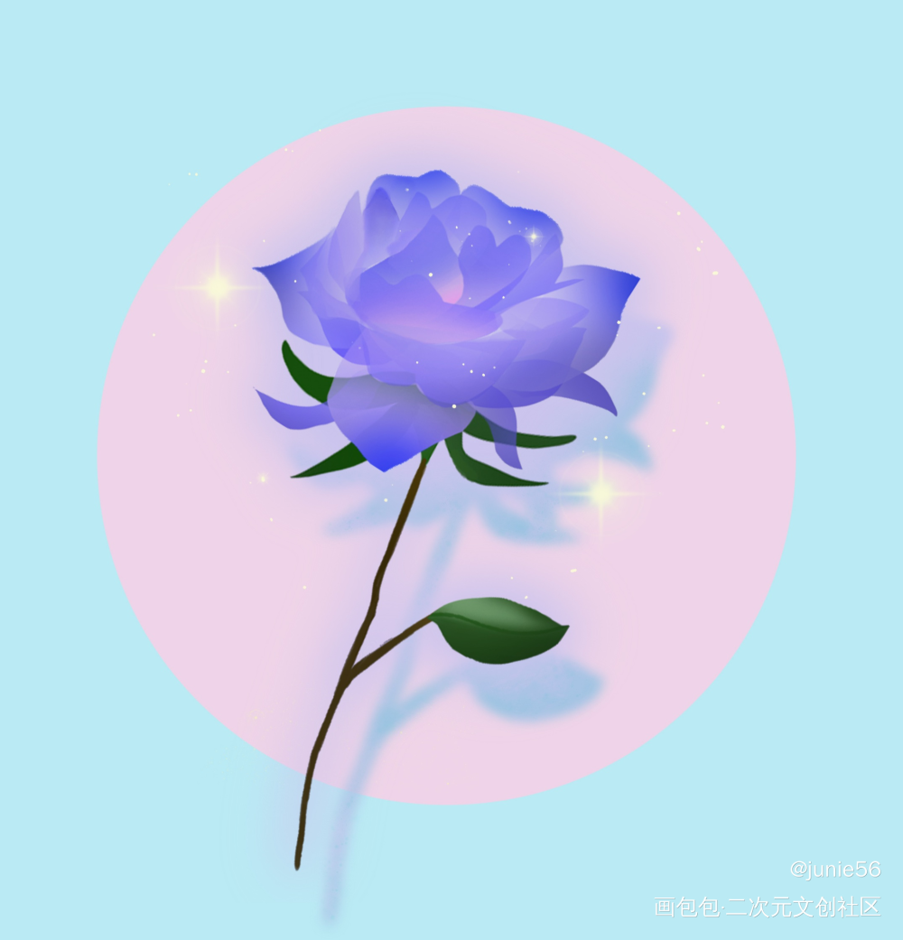 今天的花_平涂绘画作品