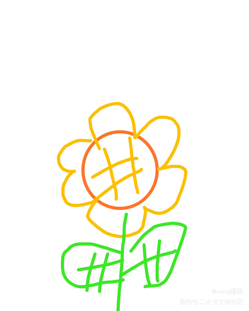 花?_手绘绘画作品