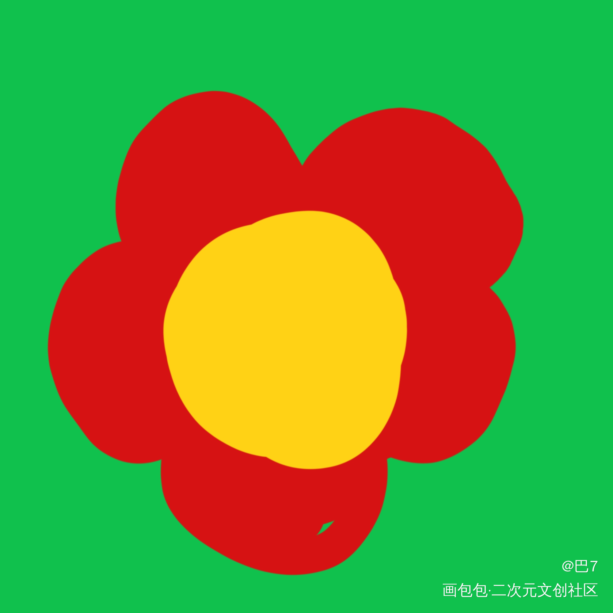 小花_手绘绘画作品