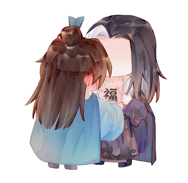阿峤快跑02_山河剑心千秋晏沈沈峤晏无师古风平涂日系Q版同人绘画作品