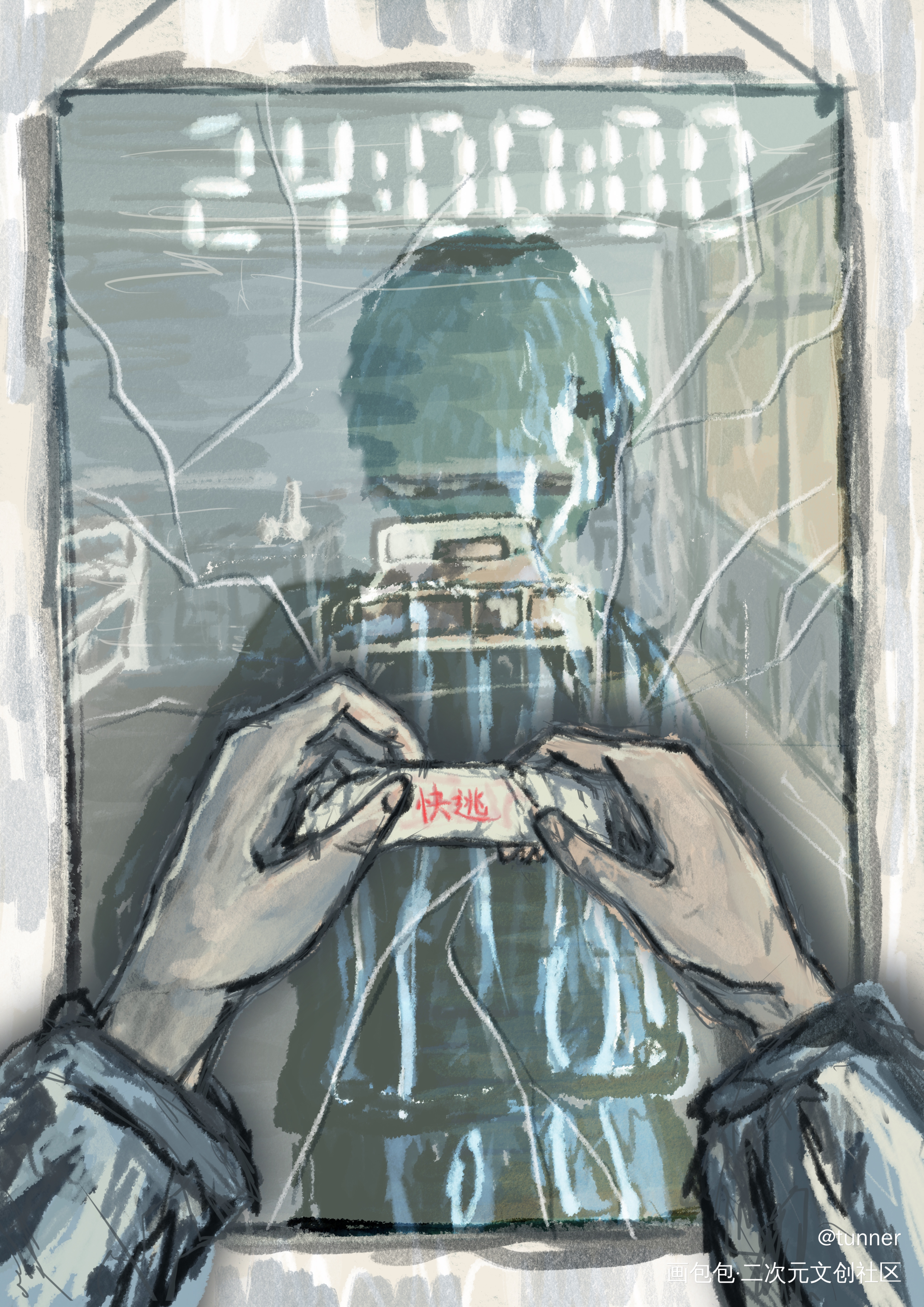 【24小时】_手绘厚涂高逸韬24小时存在不合理绘画作品