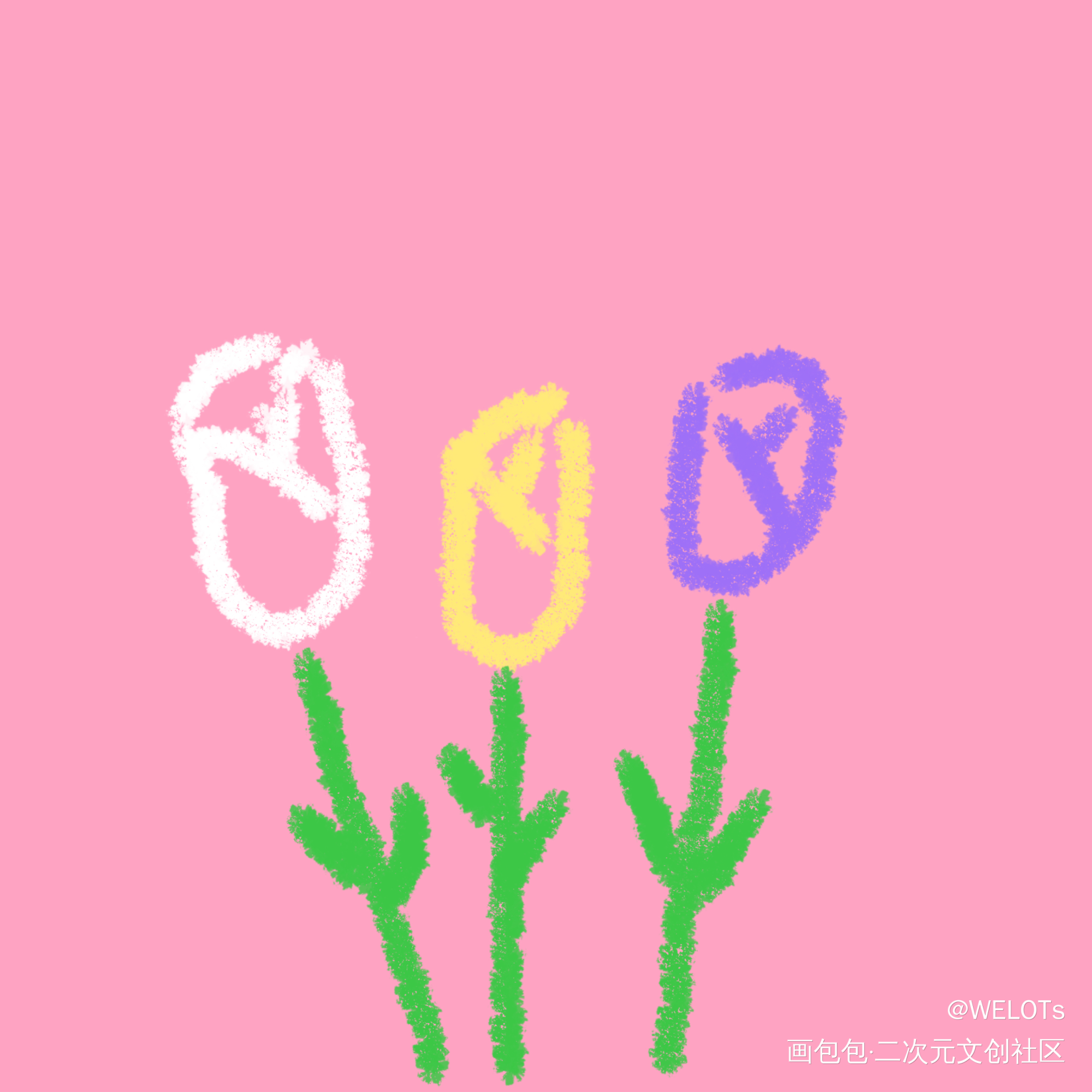 花_手绘绘画作品
