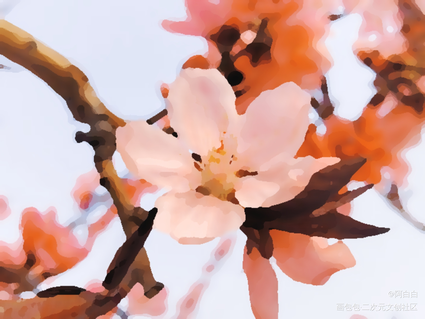 梨花_手绘绘画作品