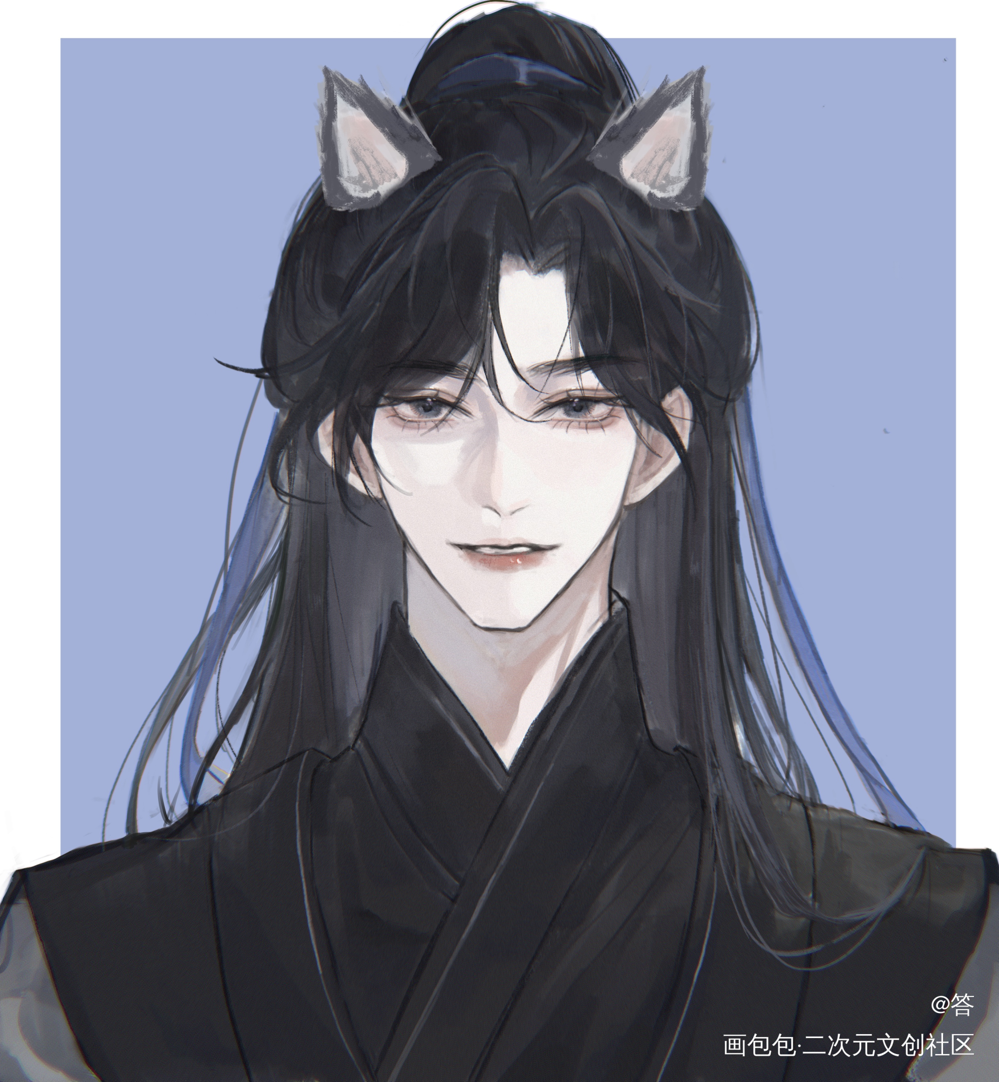 生日快乐_二哈和他的白猫师尊绘画作品