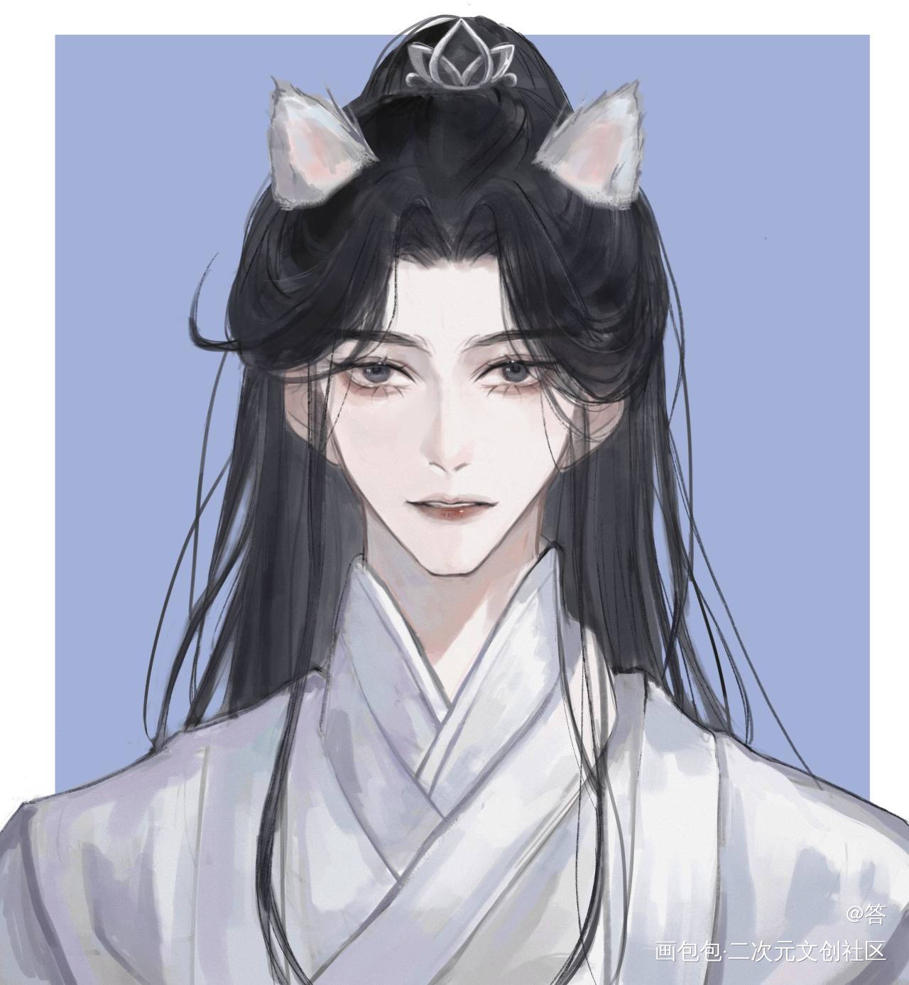 生日快乐_二哈和他的白猫师尊绘画作品