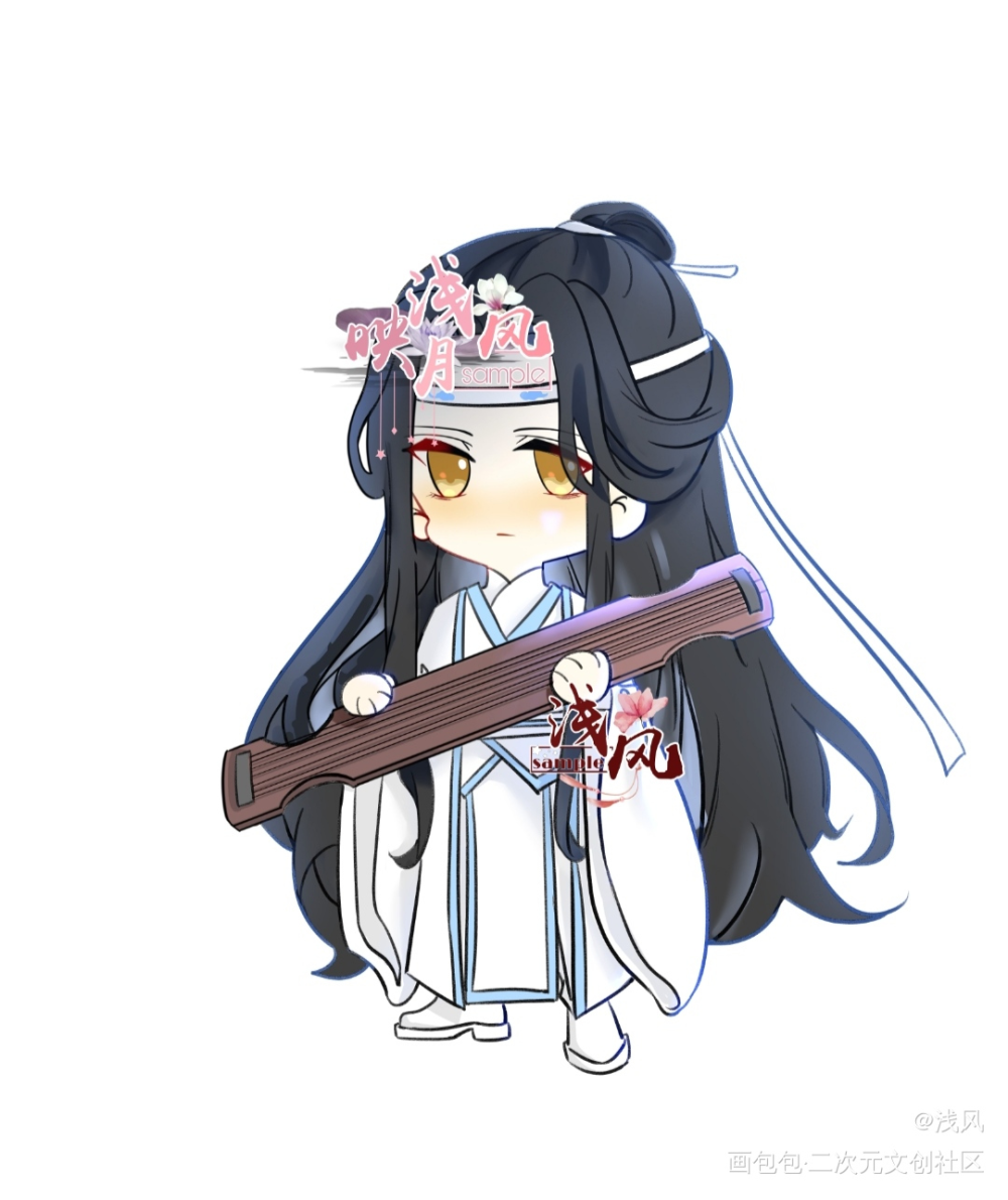 春风里，待君来_魔道祖师忘羡Q版绘画作品