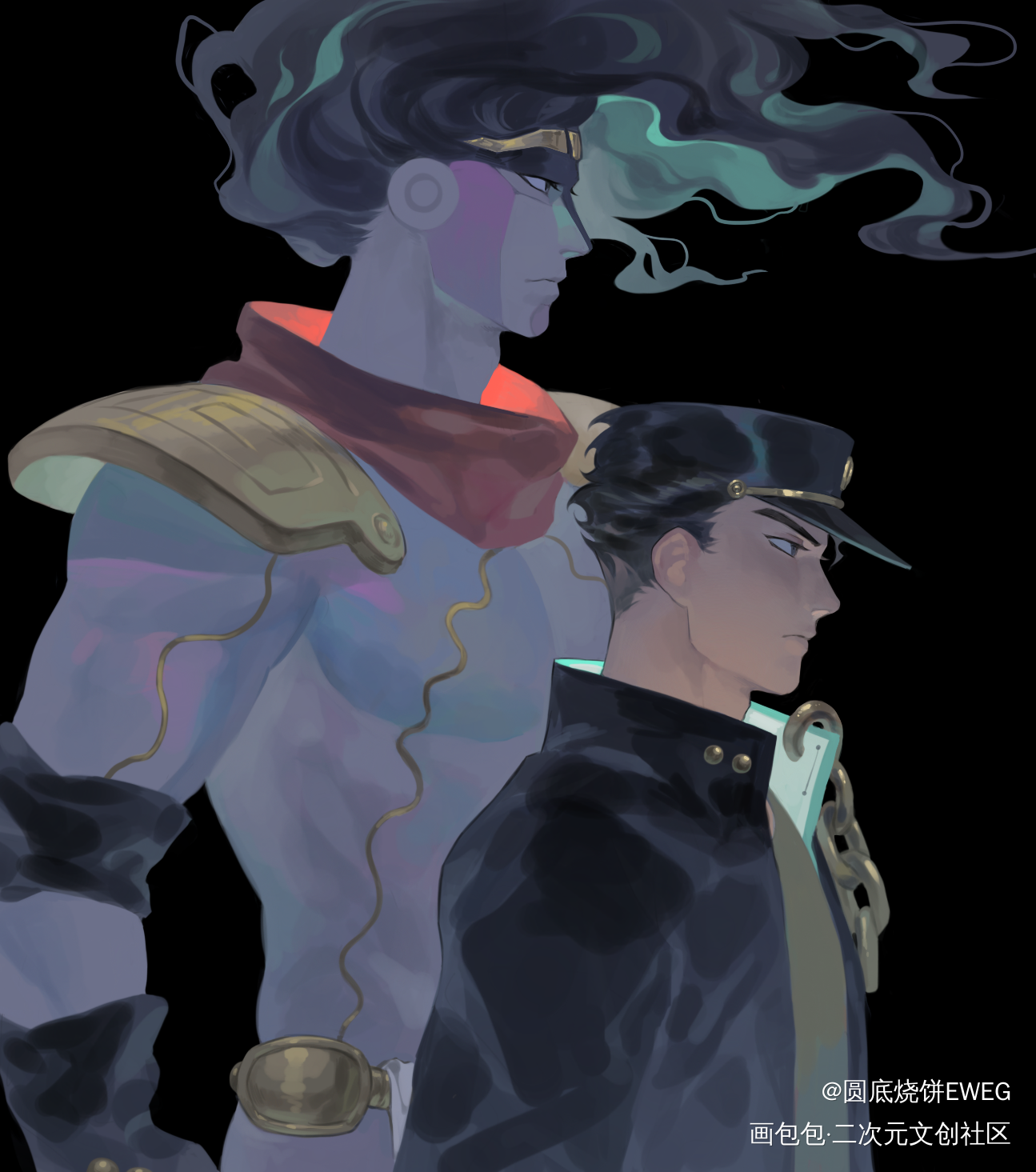 填下二月份的坑_JOJO的奇妙冒险空条承太郎绘画作品