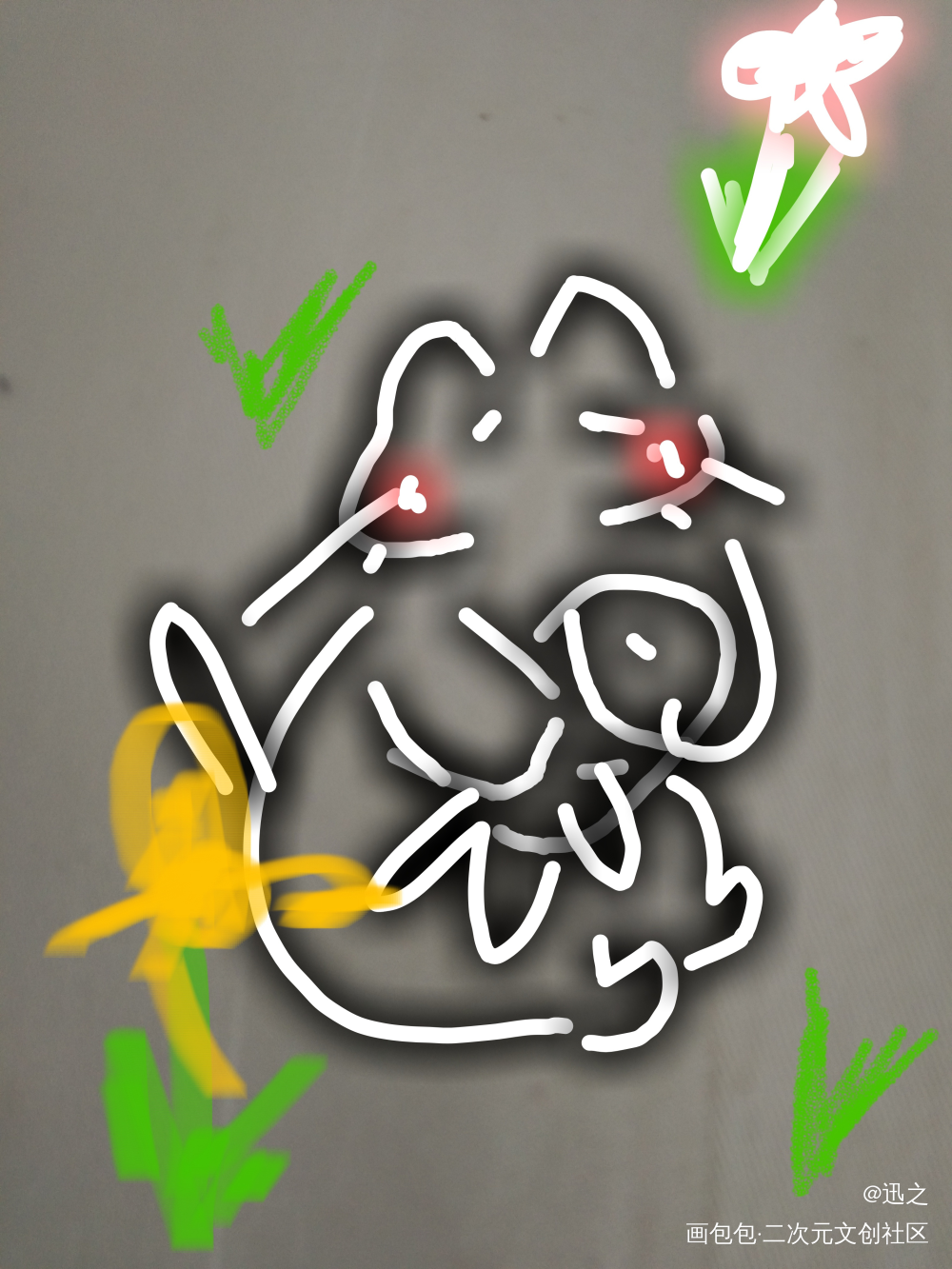 _动物春花绘画作品