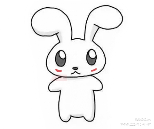 小兔子_手绘绘画作品