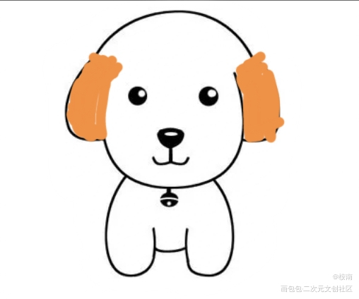 小狗狗_手绘绘画作品