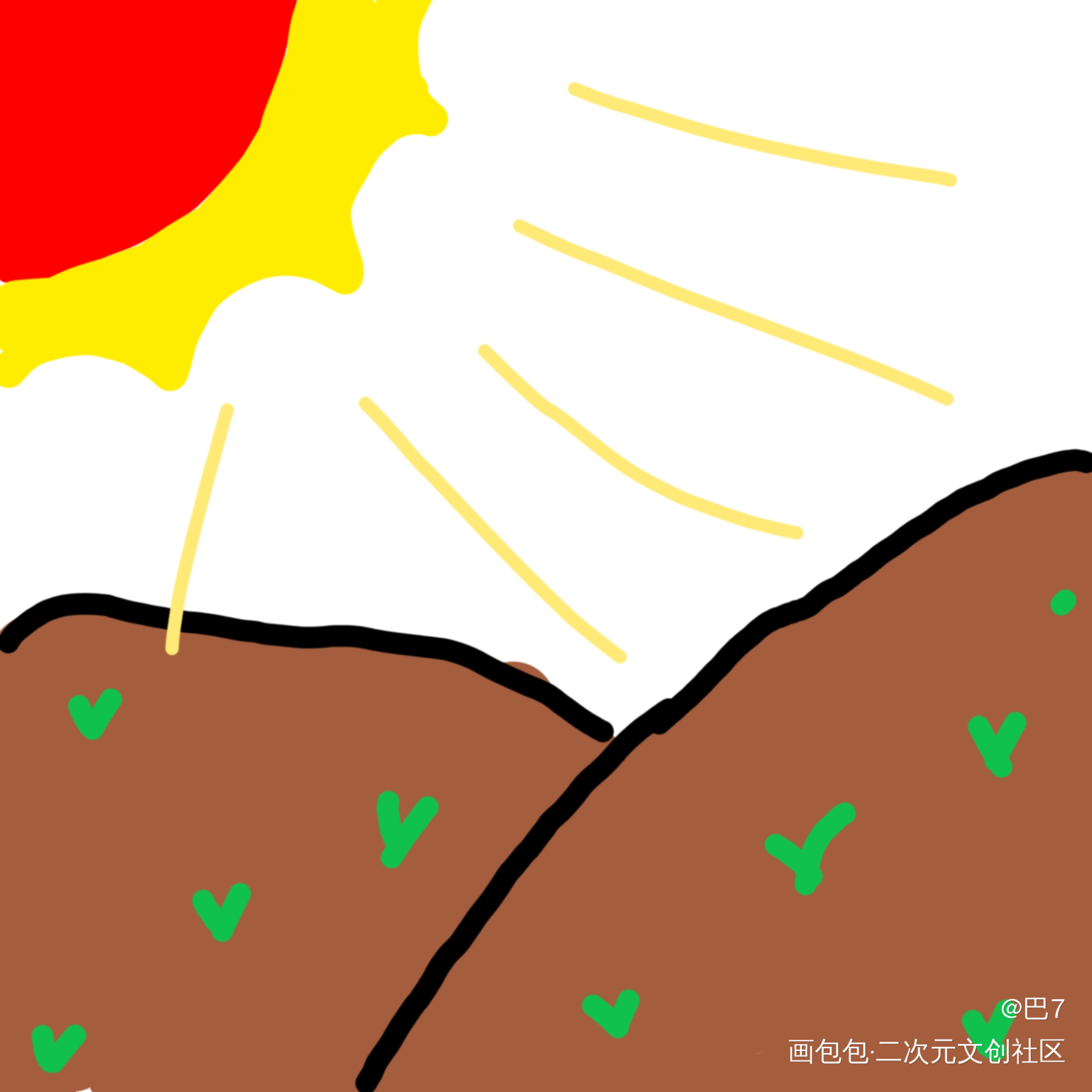 春天_手绘绘画作品