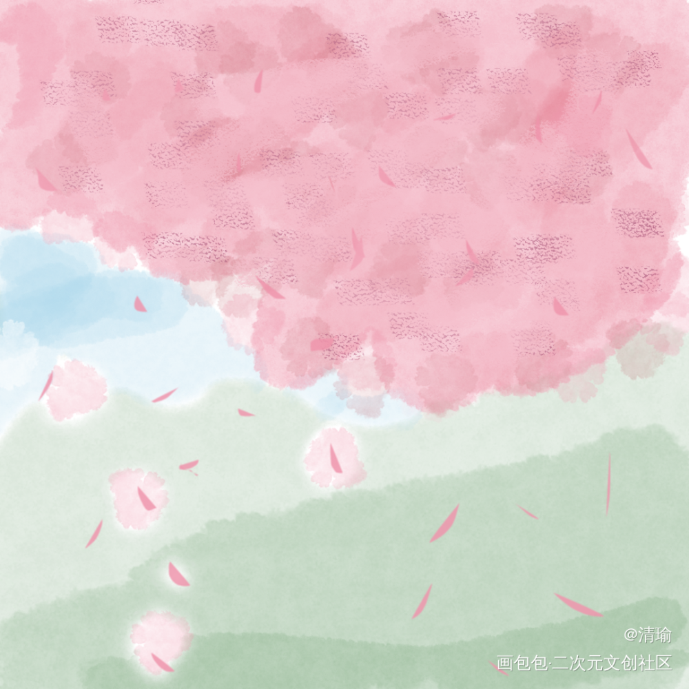 桃花?_手绘绘画作品