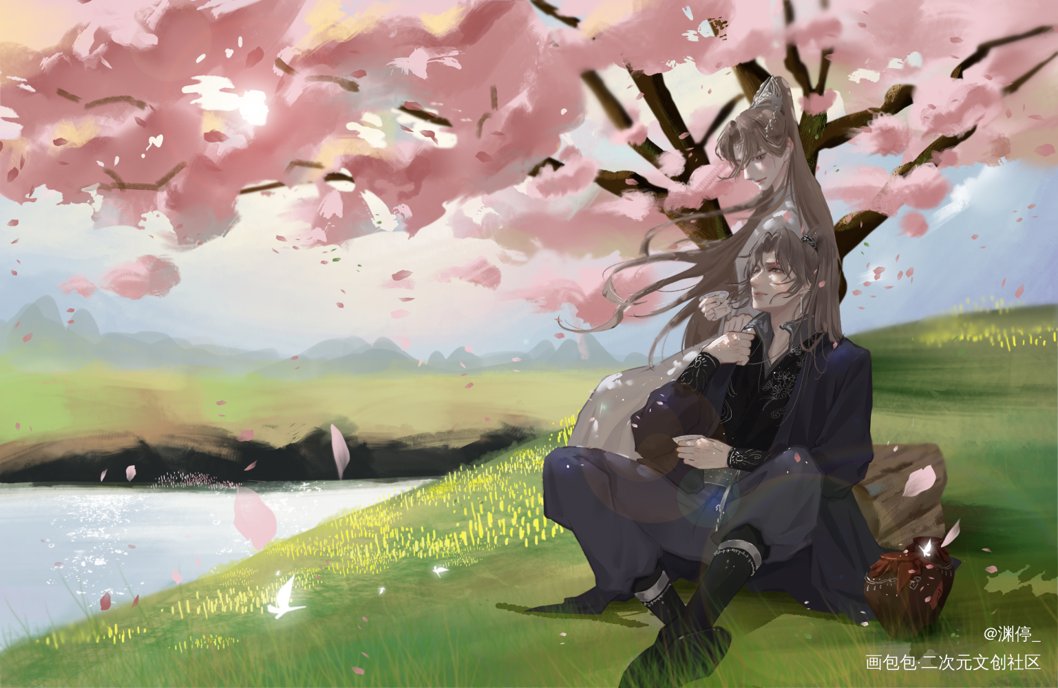 墨燃生辰快乐啊！_二哈和他的白猫师尊燃晚墨燃楚晚宁古风绘画作品