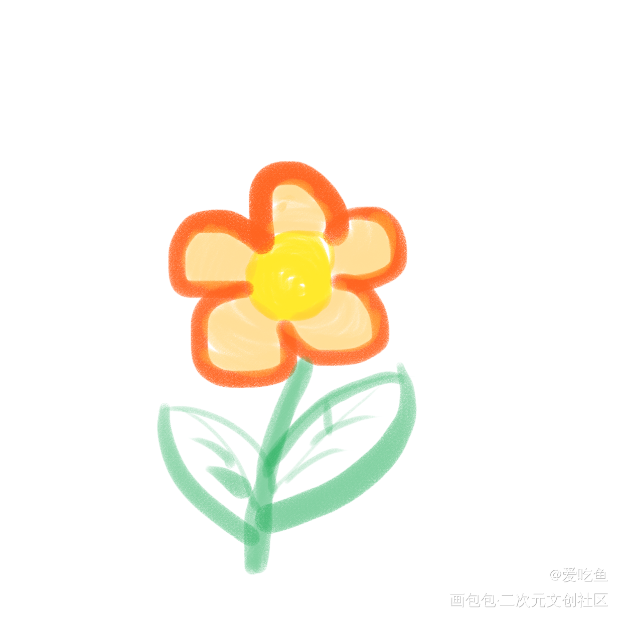 打卡_花朵绘画作品