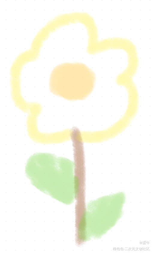 花_平涂绘画作品