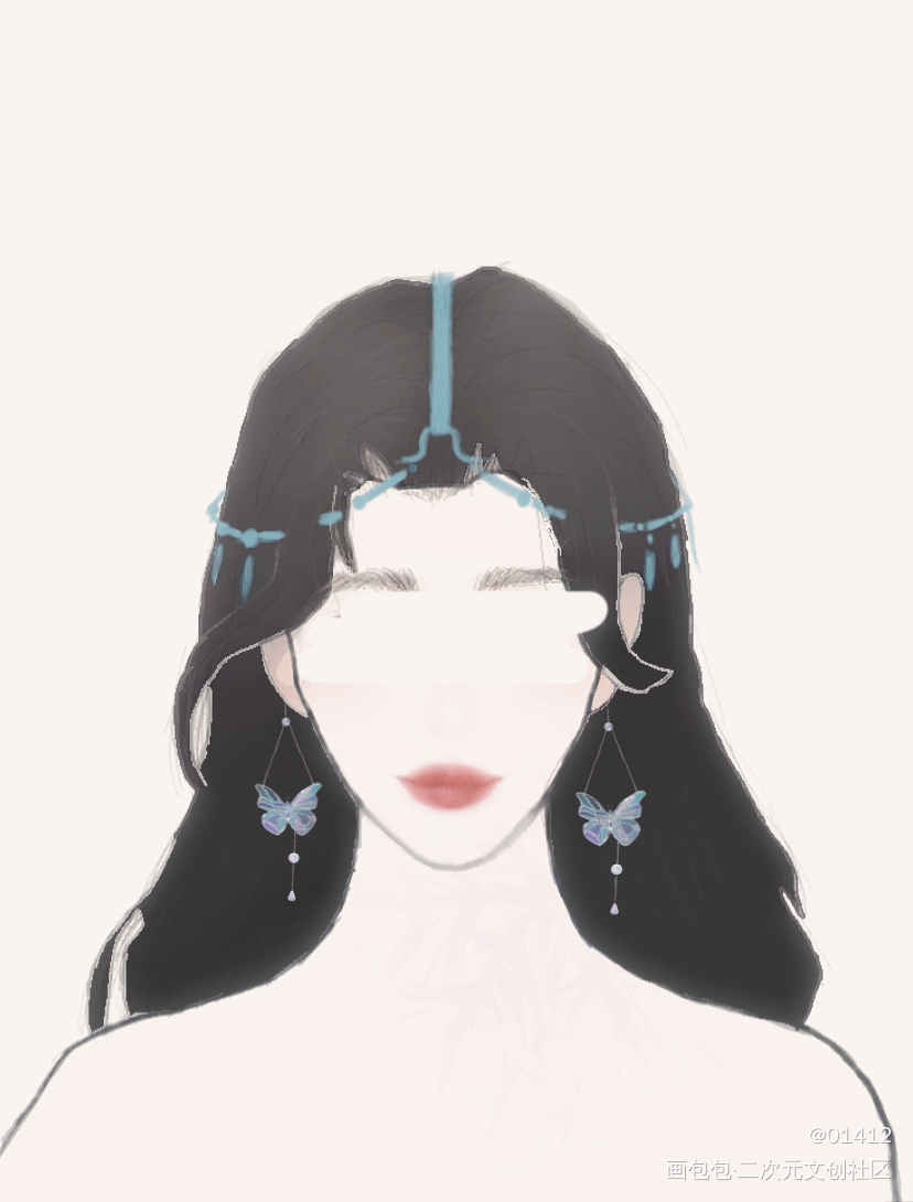 摸个女儿_手绘绘画作品
