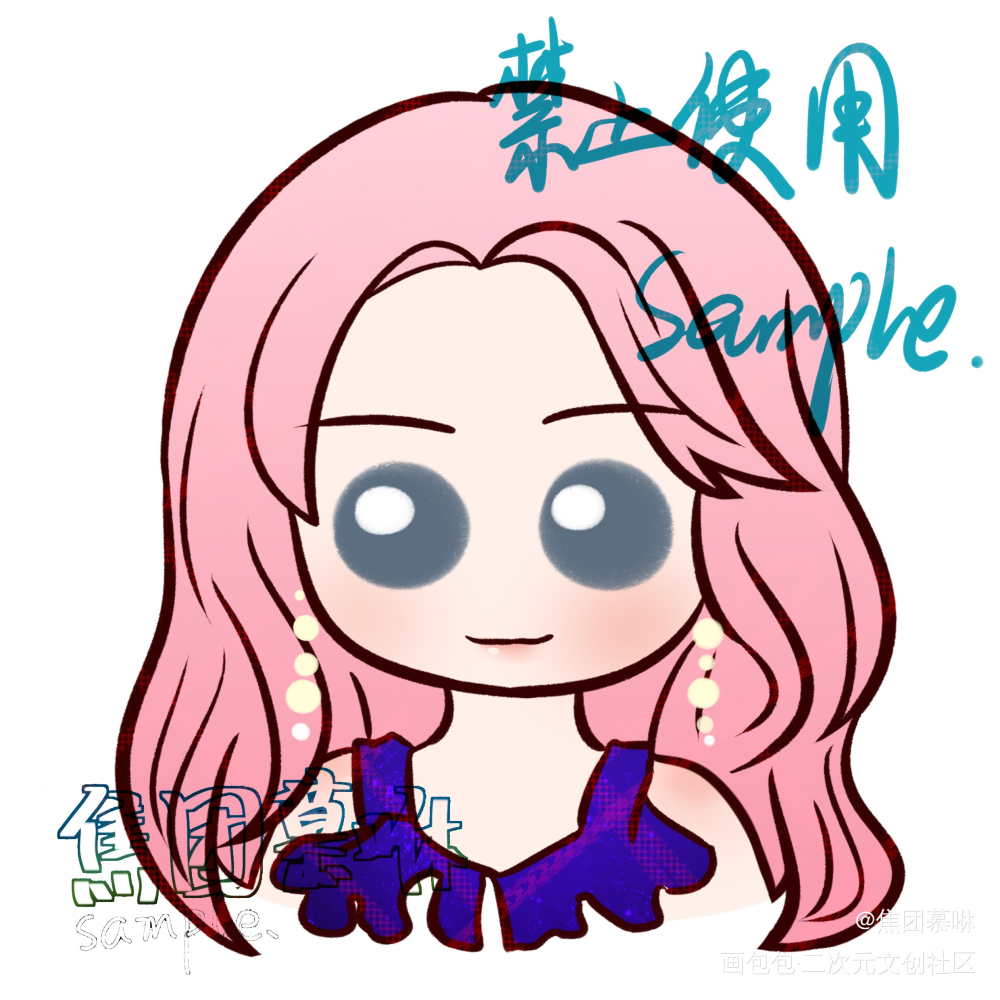 糕_Q版指绘摸鱼约稿绘画绘画作品