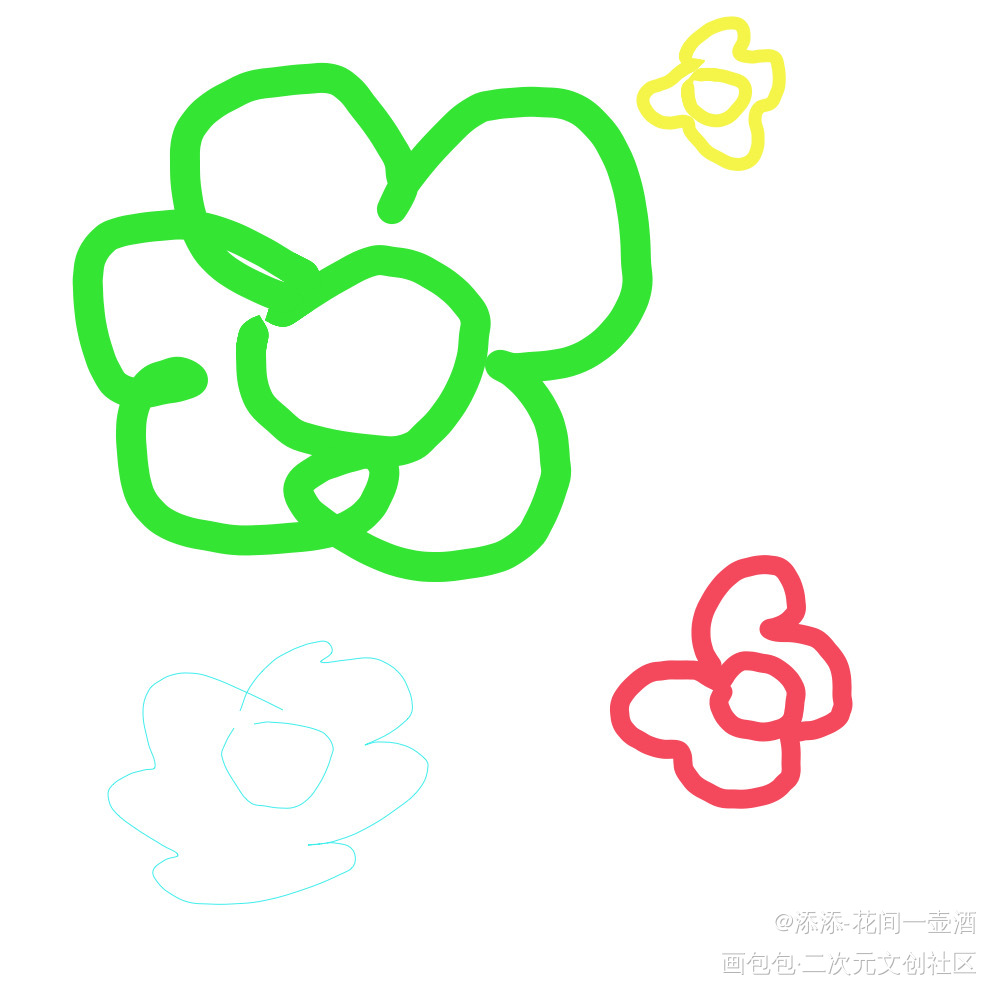 春花与蝴蝶_画画绘画作品