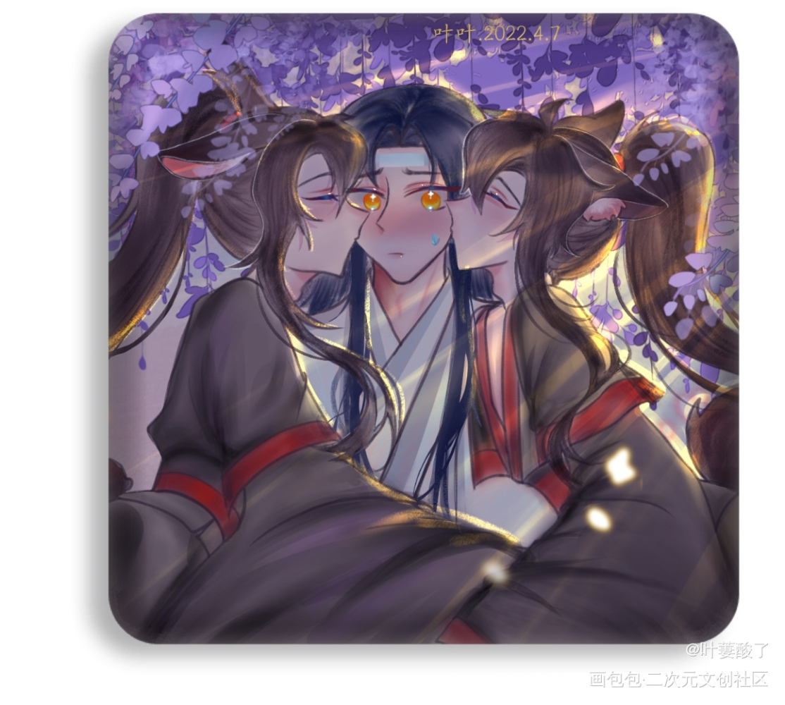 嘶哈嘶哈_魔道祖师忘羡蓝忘机手绘古风我要上首推同人绘画作品